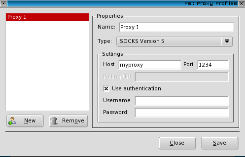 figure 5: PSI - Proxy Profiles